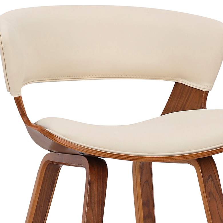 Image 3 Jagger 27" Cream Faux Leather Counter Stool with Footrest more views