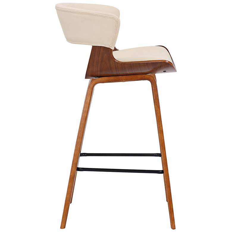 Image 5 Jagger 27" Cream Faux Leather Counter Stool with Footrest more views