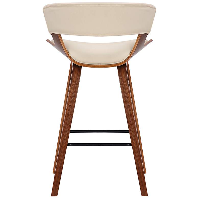 Image 7 Jagger 27" Cream Faux Leather Counter Stool with Footrest more views