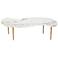 Jagger 54 3/4" Wide White and Gray Marble Cocktail Table
