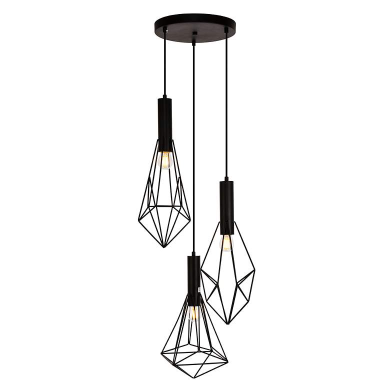 Image 4 Jago Collection Pendant D16.0 H30.4 Lt:3 Black Finish more views
