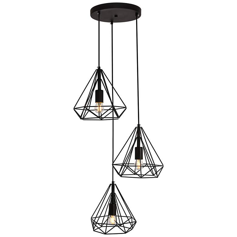 Image 2 Jago Collection Pendant D18.1 H24.3 Lt:3 Black Finish