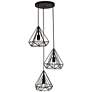2_Jago Collection Pendant D18.1 H24.3 Lt:3 Black Finish
