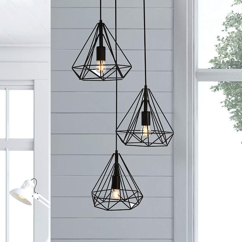 Image 1 Jago Collection Pendant D18.1 H24.3 Lt:3 Black Finish