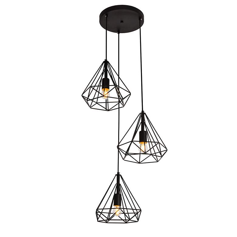 Image 4 Jago Collection Pendant D18.1 H24.3 Lt:3 Black Finish more views