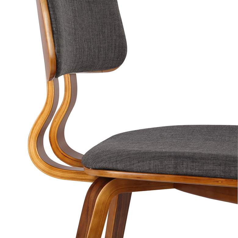 Image 5 Jaguar Charcoal Fabric and Walnut Wood Dining Chair more views