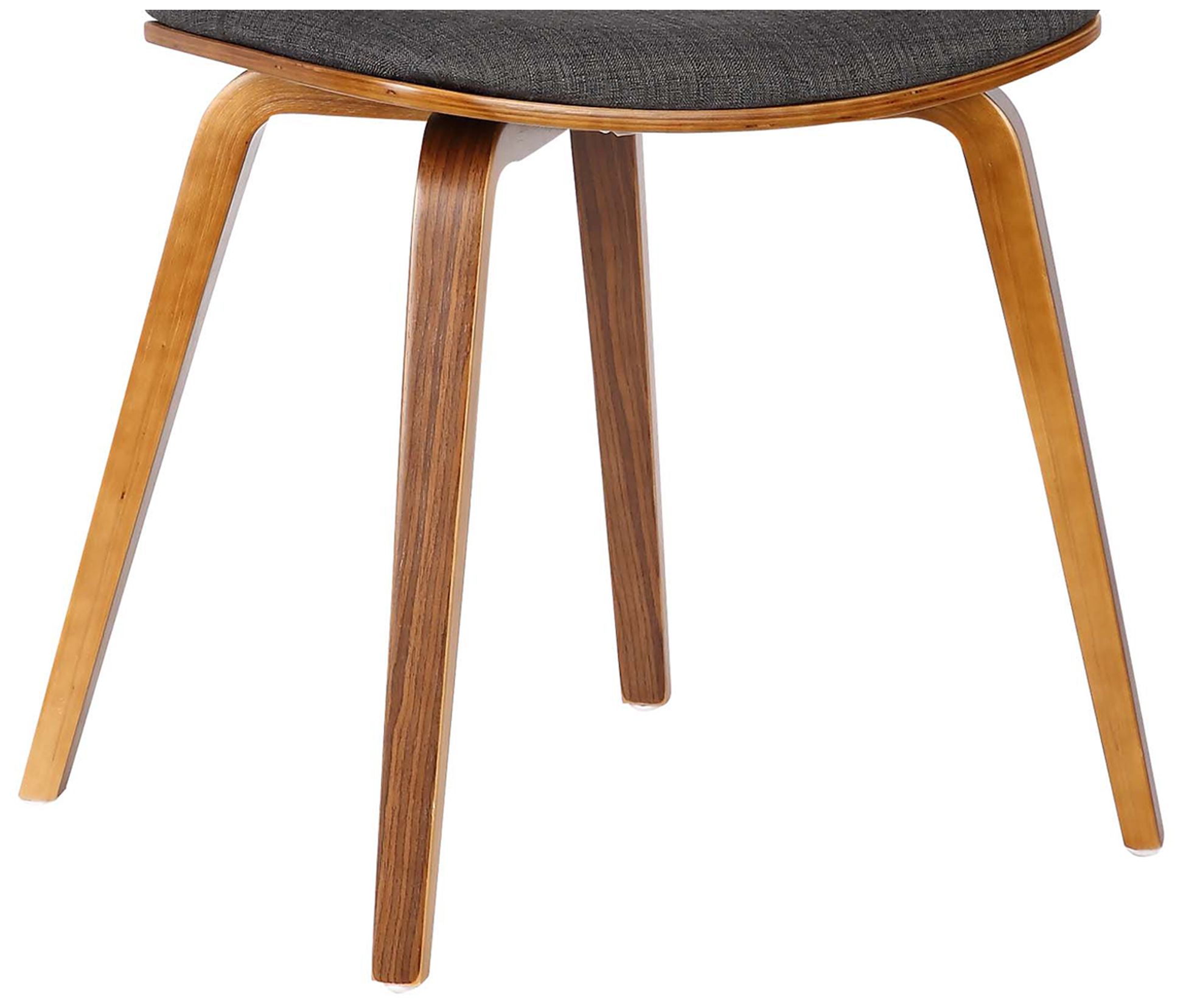 Jaguar Charcoal Fabric and Walnut Wood Dining Chair