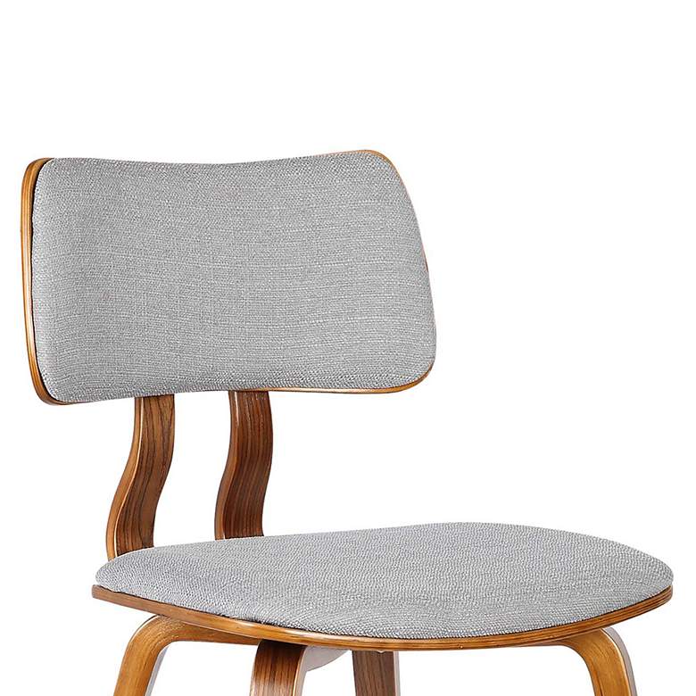 Image 3 Jaguar Gray Fabric and Walnut Wood Dining Chair more views