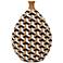 Jahia 18 1/2"H Natural Black White Geometric Decorative Vase