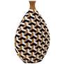 2_Jahia 18 1/2"H Natural Black White Geometric Decorative Vase more views