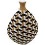 3_Jahia 18 1/2"H Natural Black White Geometric Decorative Vase more views