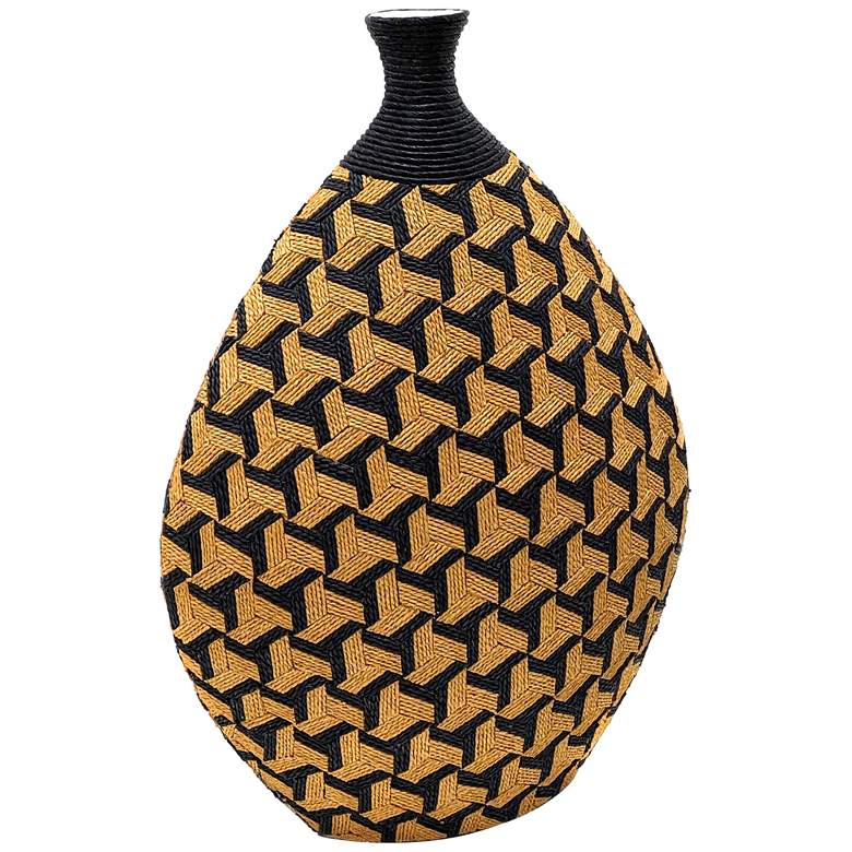 Image 2 Jahia 21 1/2" High Natural Black Geometric Decorative Vase more views