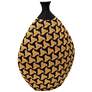 2_Jahia 21 1/2" High Natural Black Geometric Decorative Vase more views