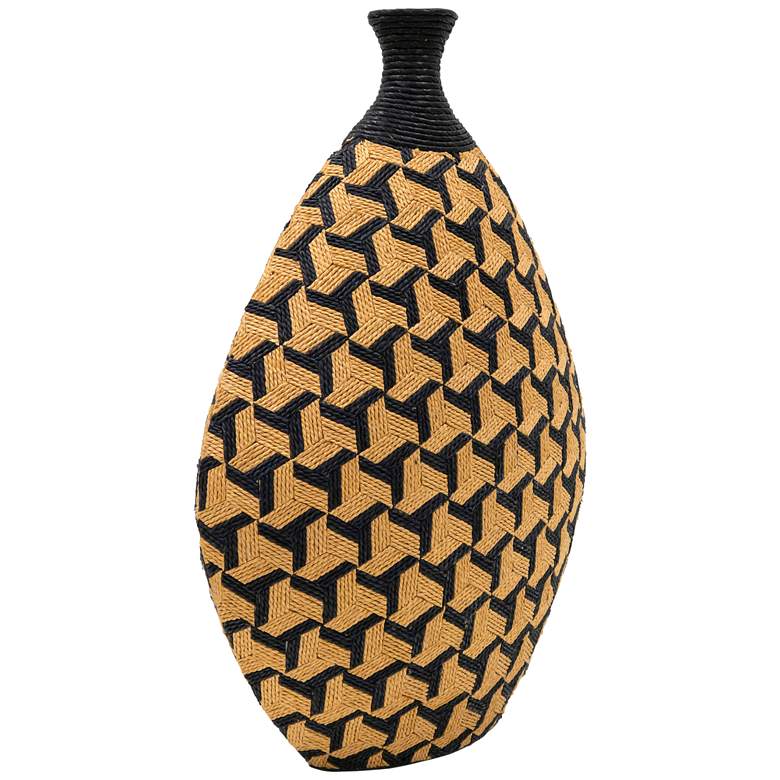 Image 3 Jahia 21 1/2" High Natural Black Geometric Decorative Vase more views