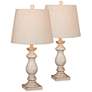 1_Jaidyn Balustrade 26" High Antique White Column Table Lamps Set of 2