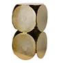 2_Jaime 12" Wide Champagne Aluminum Disk Side Table more views