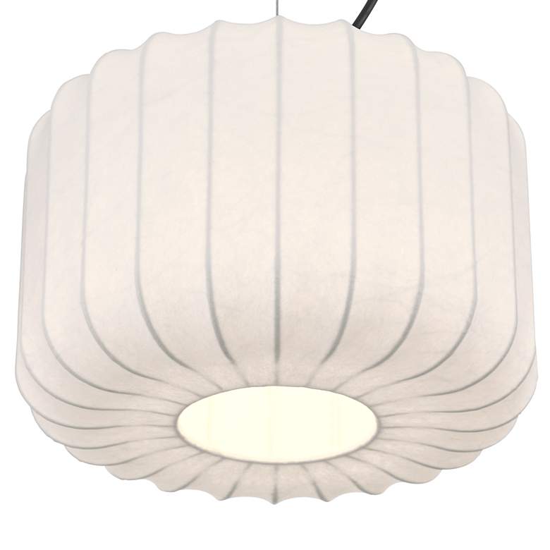 Image 3 Jaime 12" Wide White Silk Drum Mini Pendant more views