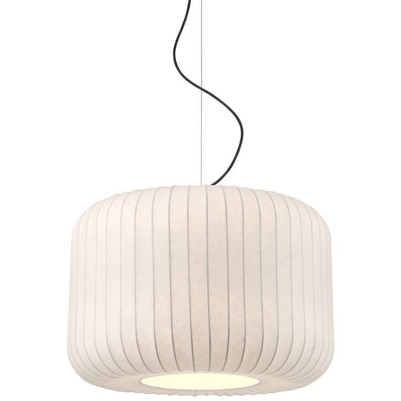 Image 2 Jaime 23 3/4" Wide White Silk Drum Pendant Light