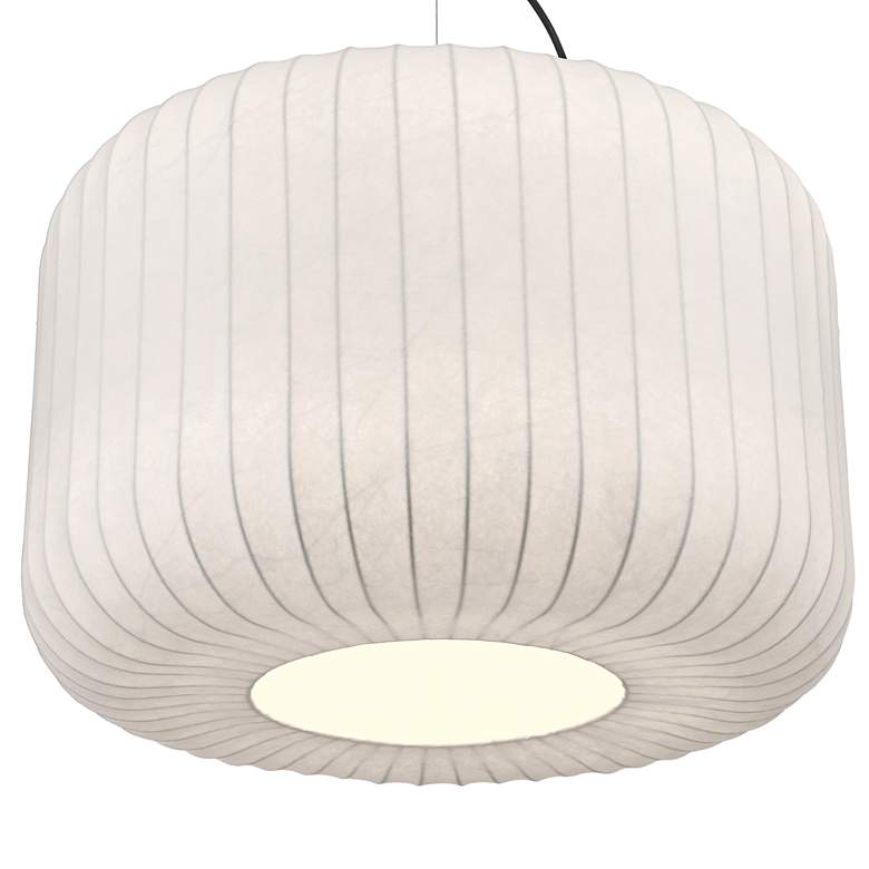 Image 3 Jaime 23 3/4" Wide White Silk Drum Pendant Light more views