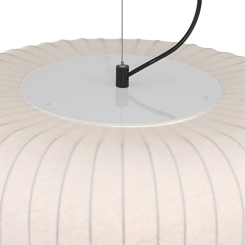 Image 4 Jaime 23 3/4" Wide White Silk Drum Pendant Light more views