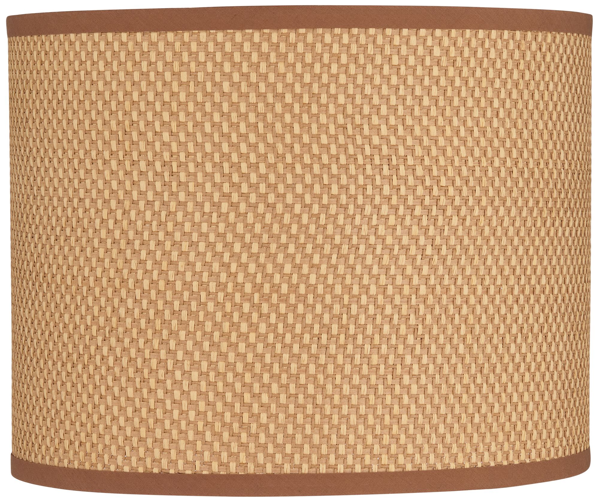 Image Jaime Peanut Brown Paper Drum Lamp Shade 14x14x11 (Spider)