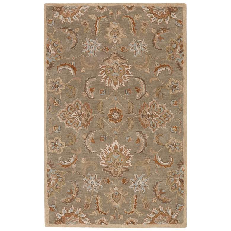 Image 2 Jaipur Abers MY14 5'x8' Gray and Beige Floral Area Rug
