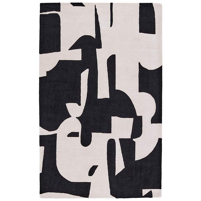 Image 2 Jaipur Anthem Noverre ANT01 5'x8' Black and Cream Area Rug