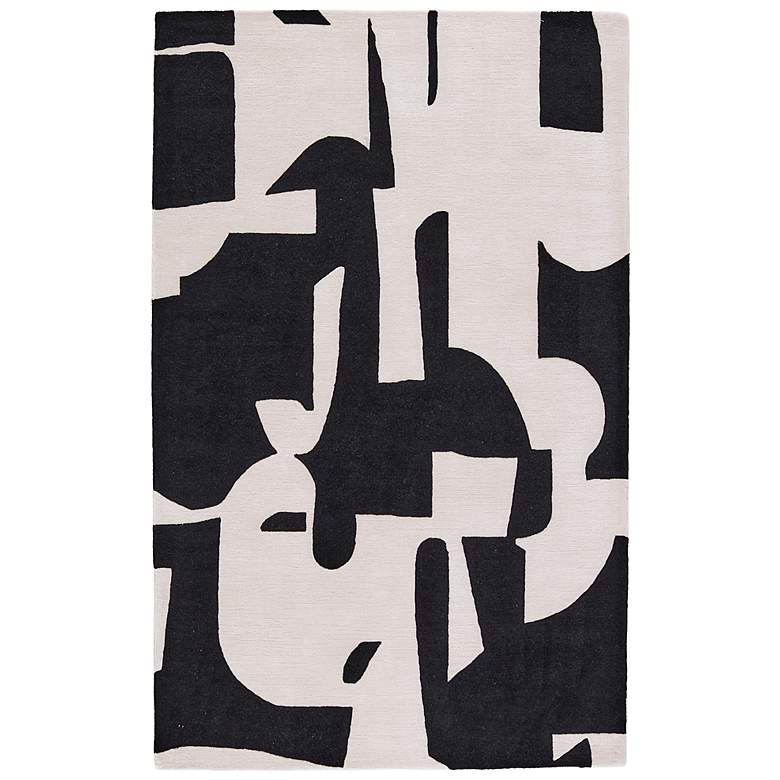 Image 2 Jaipur Anthem Noverre ANT01 5&#39;x8&#39; Black and Cream Area Rug