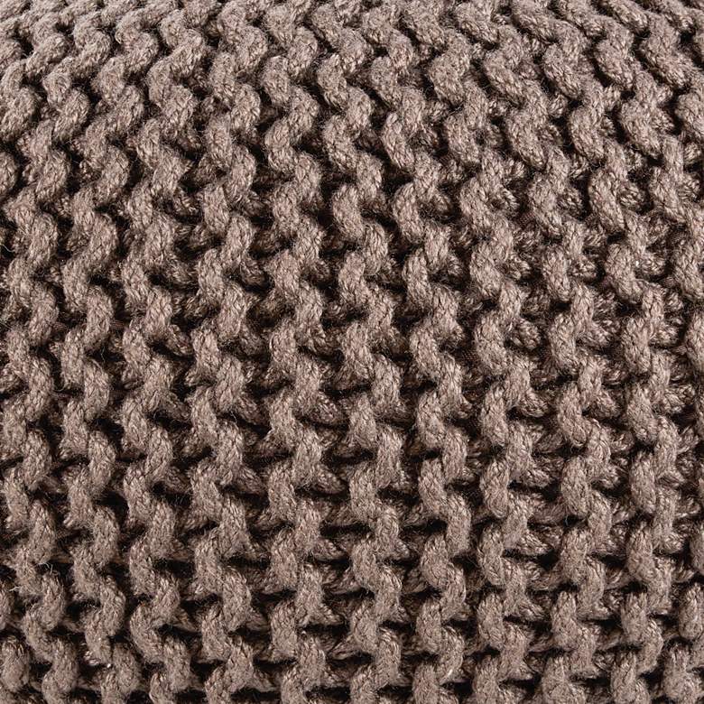 Image 3 Jaipur Asilah 20" Wide Dark Taupe Solid Round Pouf Ottoman more views
