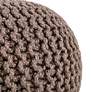 Jaipur Asilah 20" Wide Dark Taupe Solid Round Pouf Ottoman