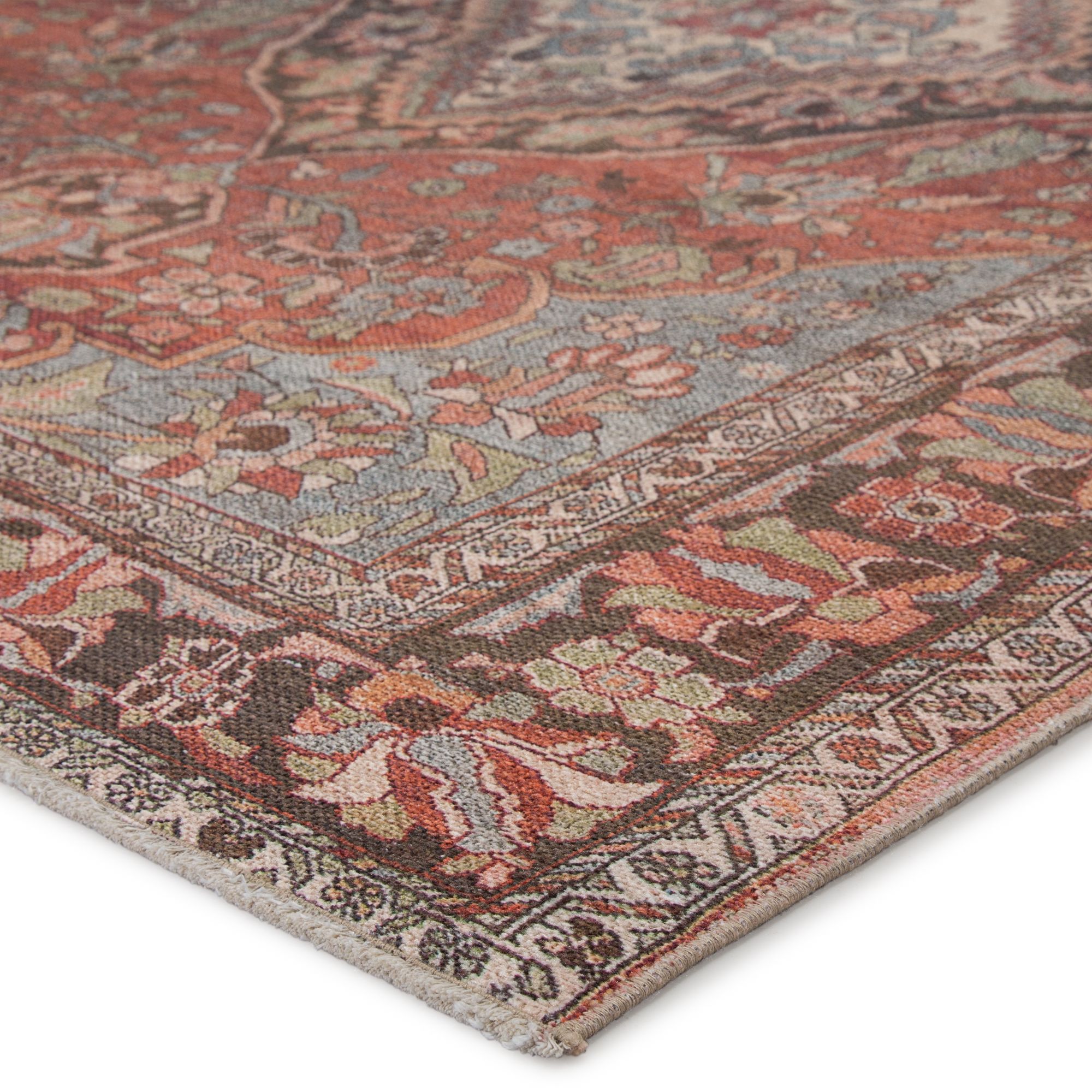 Thumbnail3 of Jaipur Boheme Wesleyan BOH18 4'x6' Rust and Gray Area Rug more views