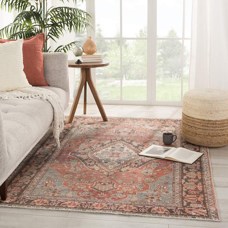 Image 1 Jaipur Boheme Wesleyan BOH18 5'x8' Rust and Gray Area Rug
