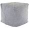 Jaipur Bridgehampton Light Gray Cube Pouf Ottoman