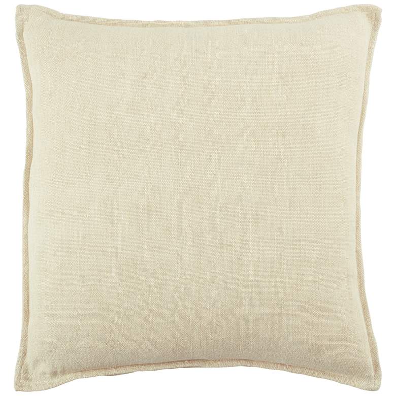 Image 2 Jaipur Burbank Blanche Solid Cream 20 inch Square Throw Pillow