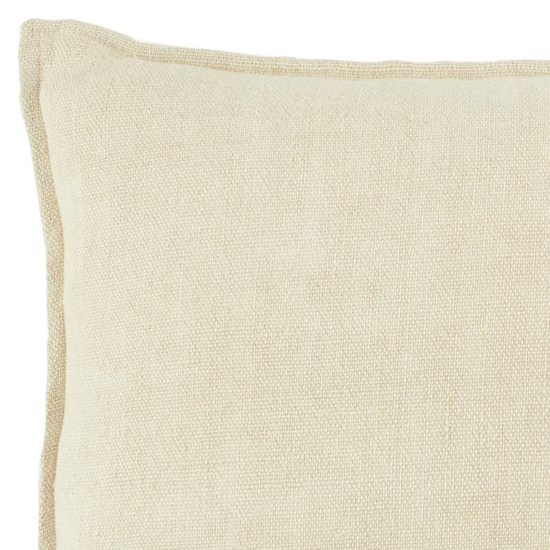 Image 3 Jaipur Burbank Blanche Solid Cream 20 inch Square Throw Pillow more views