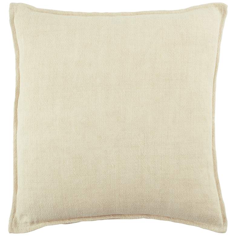 Image 2 Jaipur Burbank Blanche Solid Cream 22" Square Throw Pillow