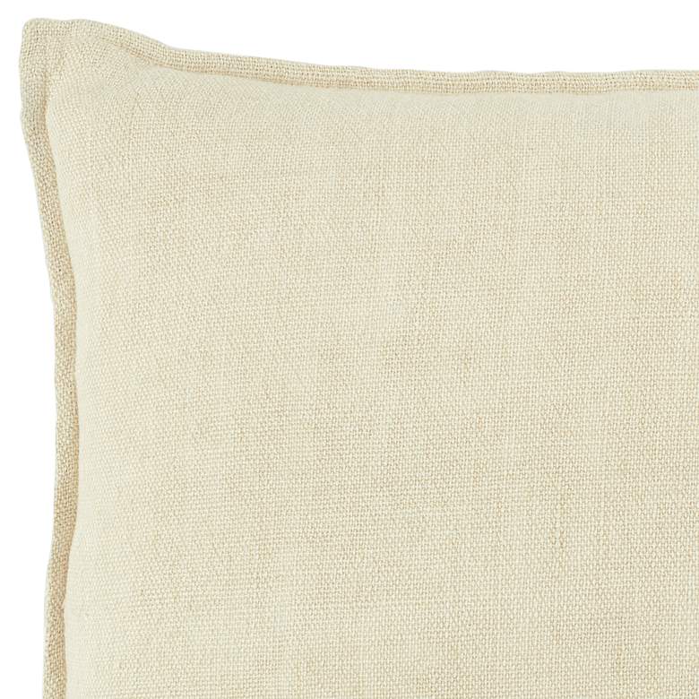 Image 3 Jaipur Burbank Blanche Solid Cream 22" Square Throw Pillow more views