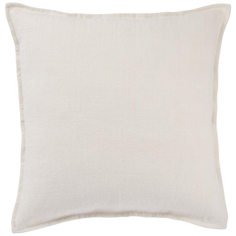 Image 2 Jaipur Burbank Blanche Solid Ivory 22 inch Square Throw Pillow