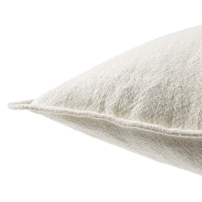 Image 4 Jaipur Burbank Blanche Solid Ivory 22" Square Throw Pillow more views