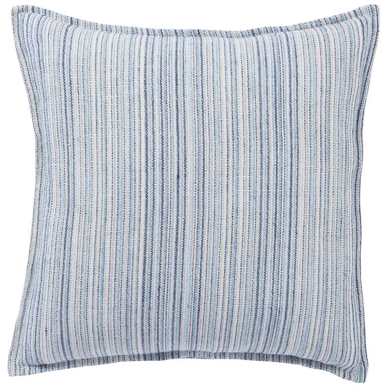 Image 2 Jaipur Burbank Taye Blue Striped 22" Square Throw Pillow
