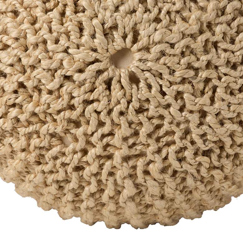 Image 3 Jaipur Canova Azene Beige Jute Cylinder Pouf Ottoman more views