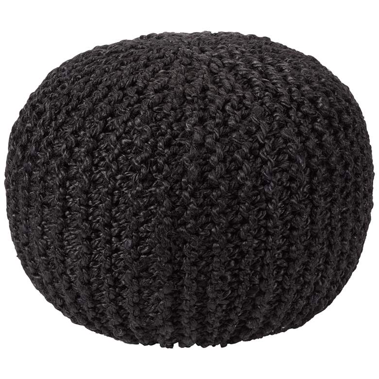 Image 2 Jaipur Canova Azene Black Jute Cylinder Pouf Ottoman