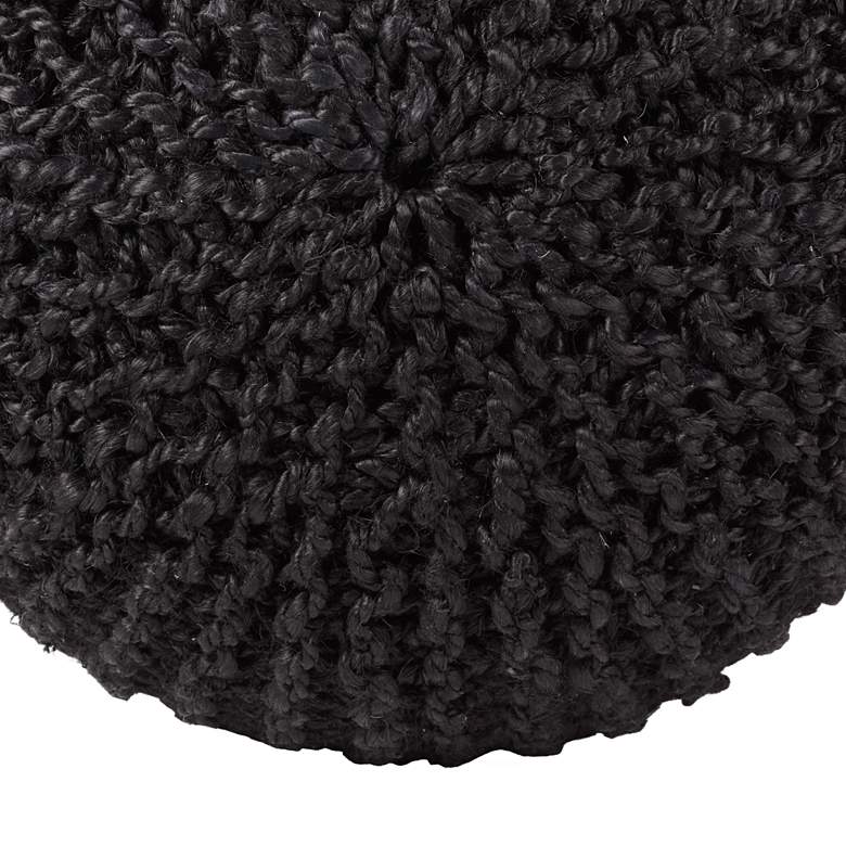 Image 3 Jaipur Canova Azene Black Jute Cylinder Pouf Ottoman more views