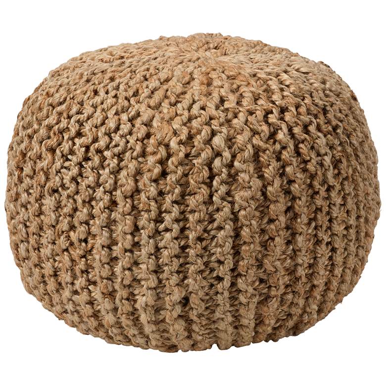 Image 2 Jaipur Canova Azene Tan Jute Cylinder Pouf Ottoman