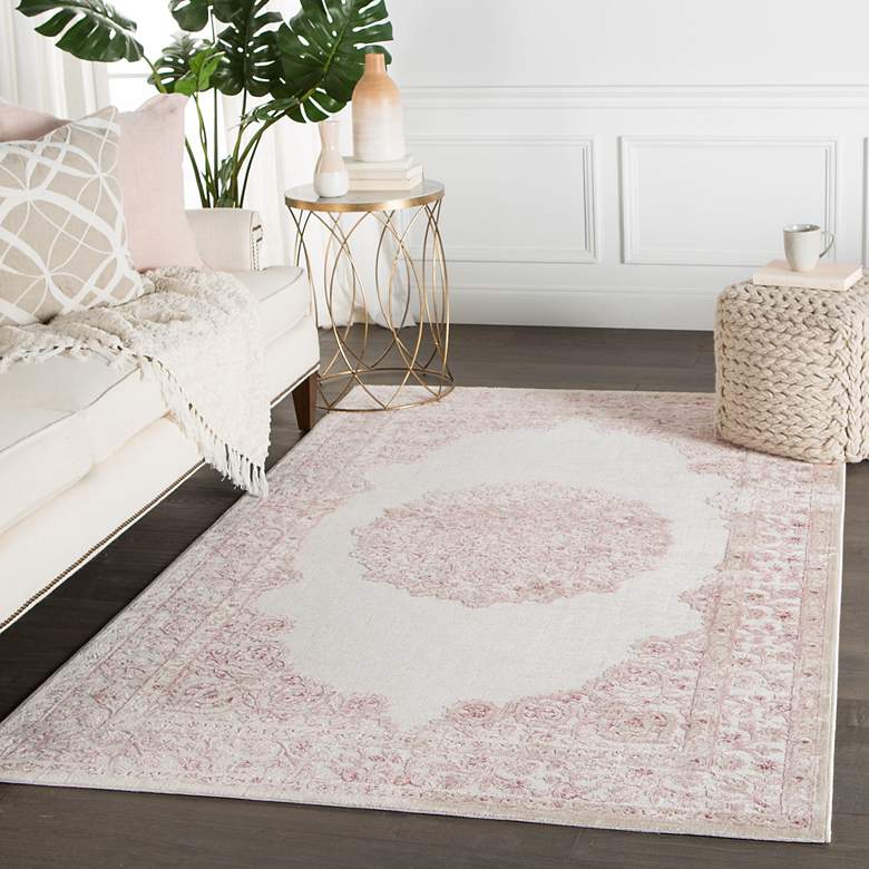 Image 6 Jaipur Fables Malo FB123 5&#39;x7&#39;6 inch Pink and White Area Rug more views