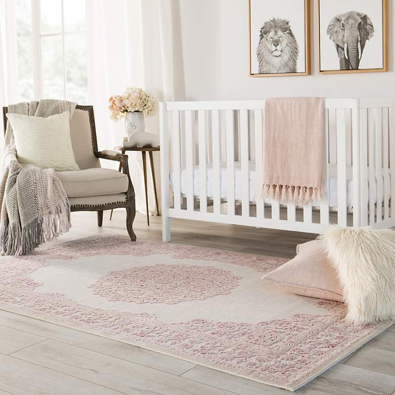 Image 7 Jaipur Fables Malo FB123 5'x7'6" Pink and White Area Rug more views