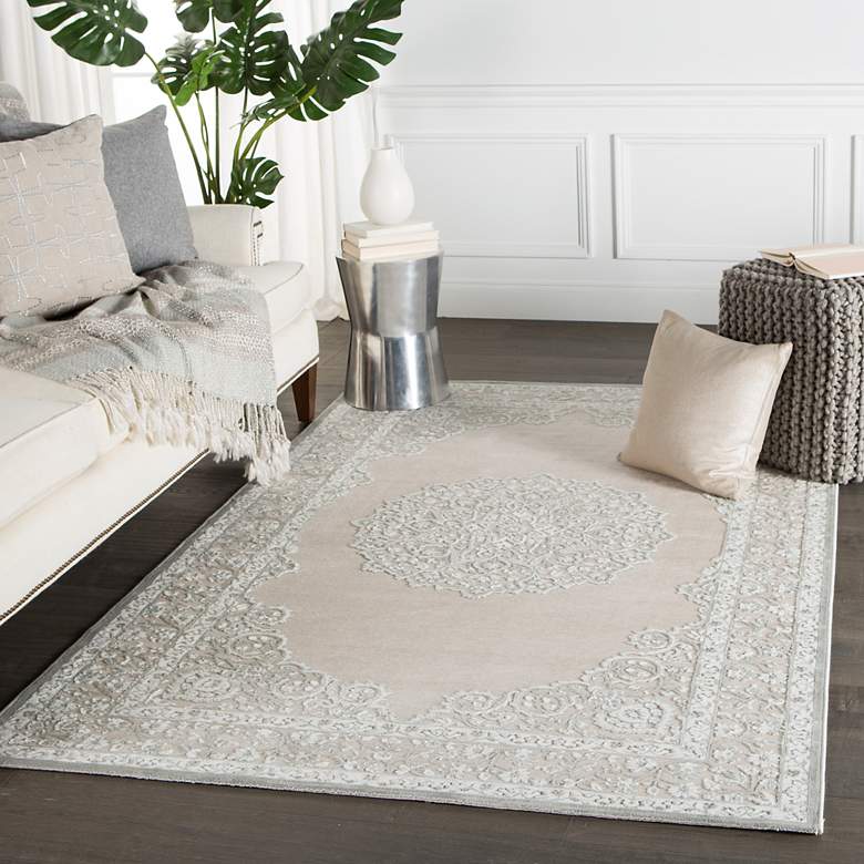 Image 1 Jaipur Fables Malo FB124 5&#39;x7&#39;6 inch Gray and White Area Rug