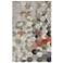 Genesis Combs GES03 Gray and Orange Rectangular Area Rug