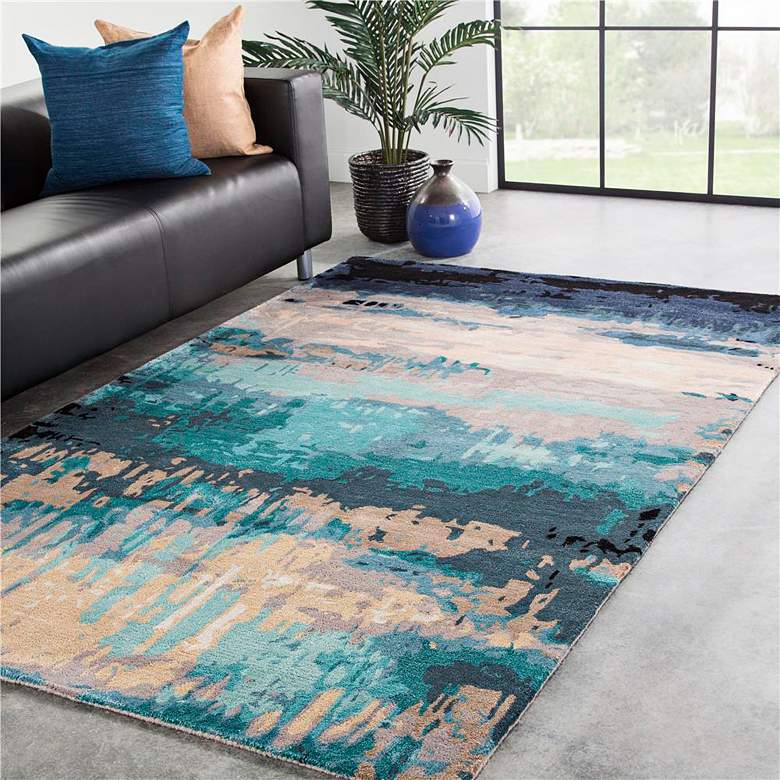 Image 1 Jaipur Genesis GES27 2'x3' Navy and Beige Rectangle Area Rug