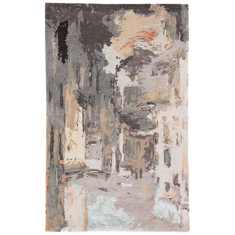 Image 2 Jaipur Genesis Luella GES25 5'x8' Gray and Blush Area Rug